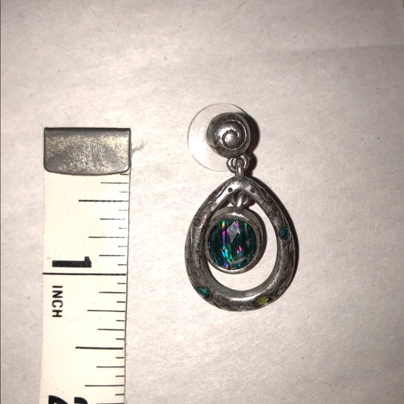 Chico’s earrings. Good condition. Teal - Picture 2 of 4